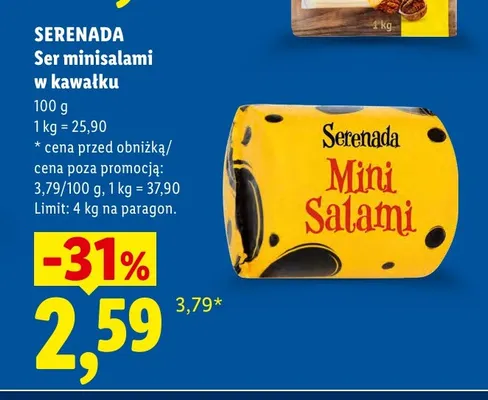 Ser minisalami w kawałku Serenada promocja w Lidl