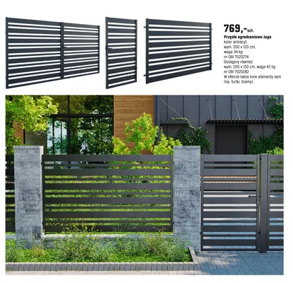 Przęsło ogrodzeniowe Juga promocja w OBI