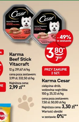 Karma Cesar wołowina-wątróbka promocja w Żabka