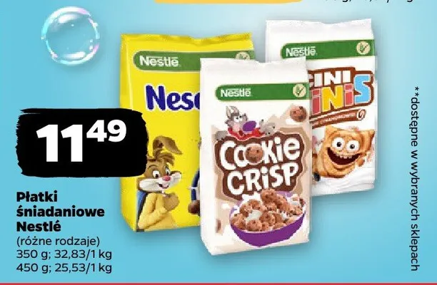 Płatki śniadaniowe Nestlé Cookie Crisp promocja w Netto