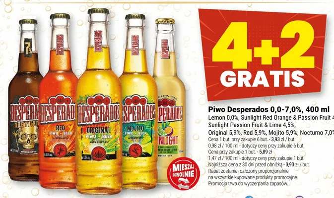 Piwo bezalkoholowe Desperados Lemon promocja w Twój Market