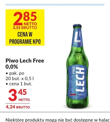 Piwo bezalkoholowe Lech promocja w Makro