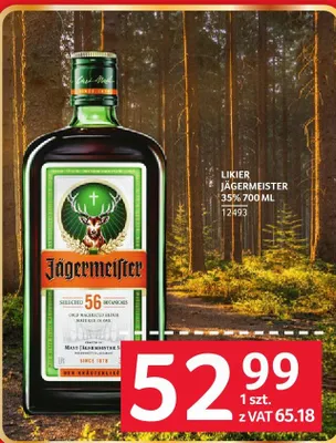 Likier Jagermeister 35% 700 ml promocja w Selgros