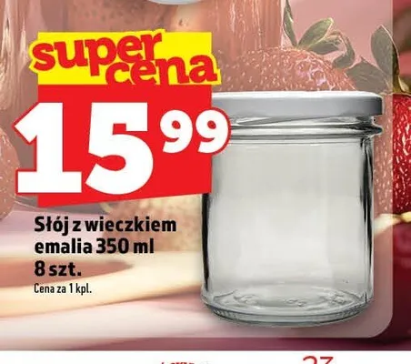 Słój z wieczkiem emalia 8-pak 350 ml promocja w TOPAZ