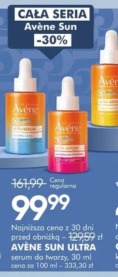 Serum do twarzy AVÈNE SUN ULTRA promocja w Super-Pharm
