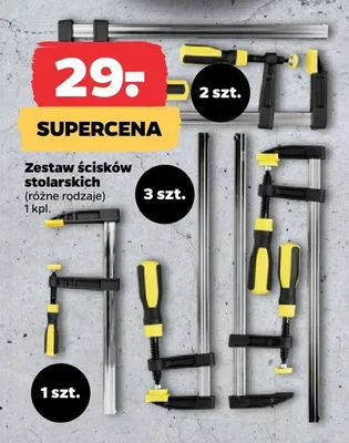 Zestaw ścisków stolarskich, różne rodzaje promocja w Netto