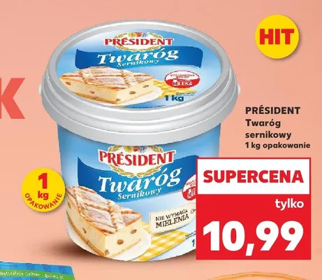 Twaróg sernikowy Président promocja w Kaufland