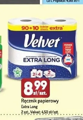Ręcznik papierowy Velvet Extra Long promocja w Avita