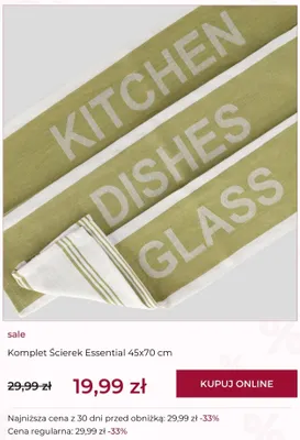 Komplet ścierek home & you Essential 45x70 cm promocja w home&you