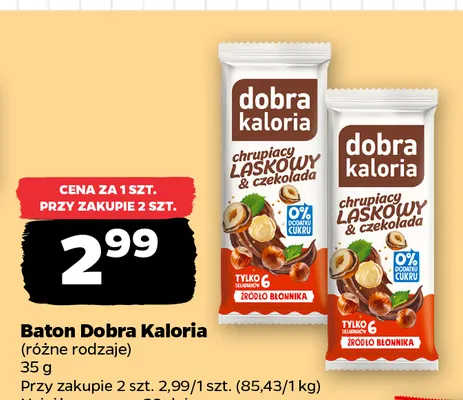 Baton Dobra Kaloria promocja w Netto