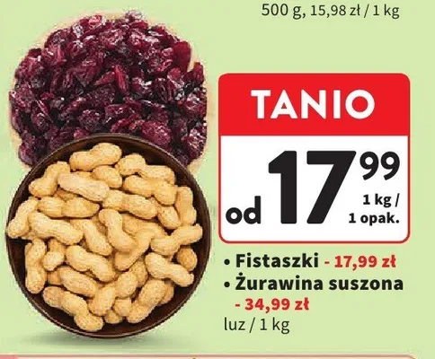 Żurawina suszona luz promocja w Intermarche