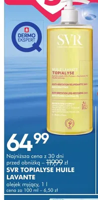 Olejek myjący SVR Topialyse Huile Lavante promocja w Super-Pharm