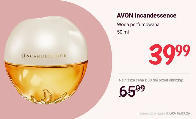Woda perfumowana Incandessence promocja w Rossmann