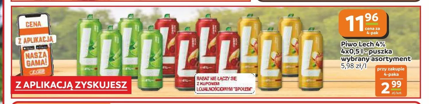 Piwo Lech 4% promocja w Społem Częstochowa