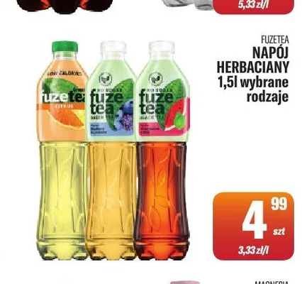 Napój herbaciany Fuzetea promocja w Tomi Markt