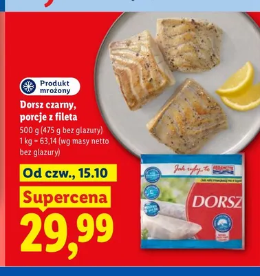 Dorsz czarny porcje z fileta Abramczyk promocja w Lidl