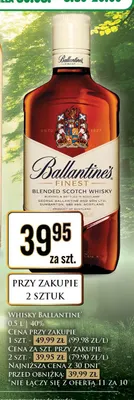 Whisky Ballantine's Finest 40% promocja w Dino
