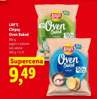 Chipsy Lay's Oven Baked jogurt z ziołami promocja w Lidl