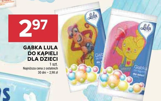 Gąbka do kąpieli dla dzieci promocja w Stokrotka