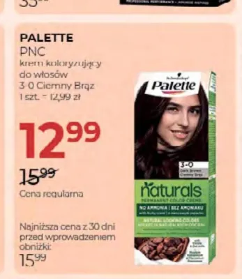 Krem koloryzujący do włosów Palette PNC 3-0 Ciemny Brąz promocja w Drogerie Jawa