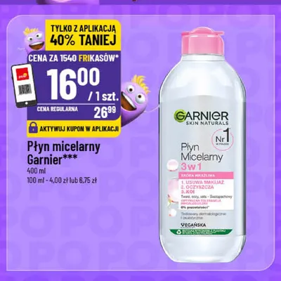 Płyn micelarny Garnier promocja w POLOmarket