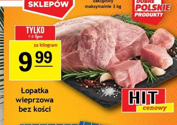 Łopatka wieprzowa bez kości promocja w Gram Market