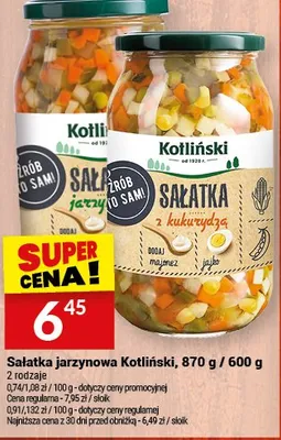Sałatka jarzynowa Kotliński promocja w Twój Market