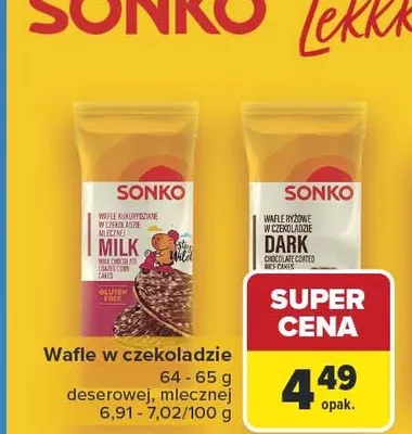 Wafle w czekoladzie Sonko promocja w Carrefour