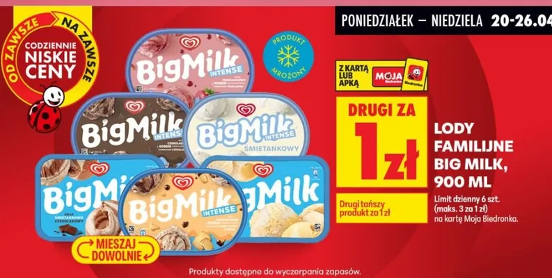 Lody familijne promocja w Biedronka