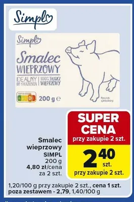 Smalec wieprzowy promocja w Carrefour Express