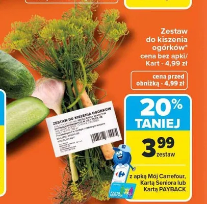 Zestaw do kiszenia ogórków promocja w Carrefour