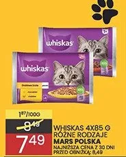 Whiskas karma dla kota 4x85g różne rodzaje Mars Polska promocja w Wafelek
