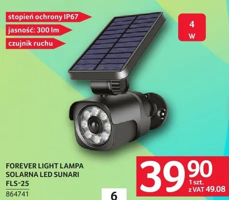 Lampa solarna LED Forever Light FLS-25 4 W promocja w Selgros
