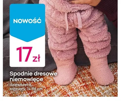 Spodnie dresowe niemowlęce dziewczęce promocja w Pepco