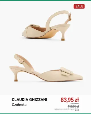 Czółenka Claudia Ghizzani promocja w Deichmann