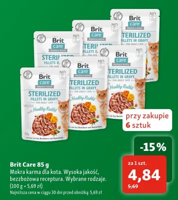 Mokra karma dla kota Brit Care promocja w MAXI ZOO