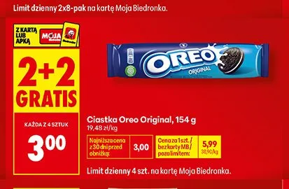 Ciastka Oreo Original promocja w Biedronka