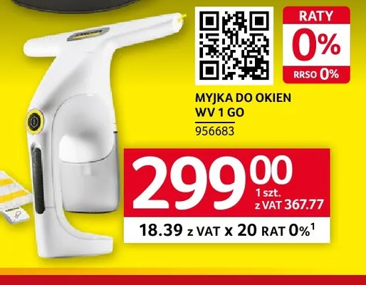 Myjka do okien Wv 1 Go Kärcher promocja w Selgros