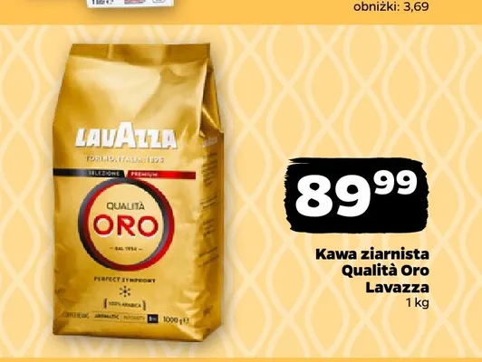 Kawa ziarnista Qualità Oro Lavazza promocja w Netto