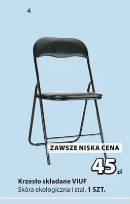Krzesło składane Viuf promocja w Jysk