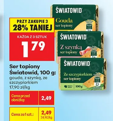 Ser topiony z szynką Światowid promocja w Biedronka