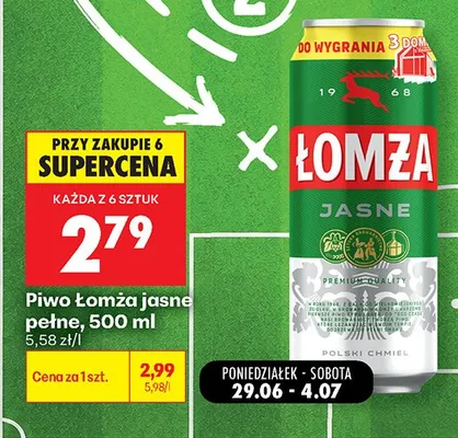 Piwo Łomża jasne pełne promocja w Biedronka