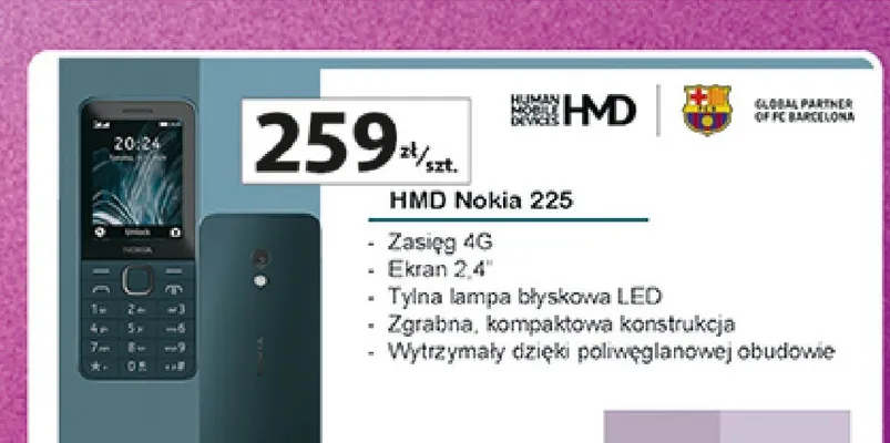Telefon HMD Nokia 225 promocja w Auchan