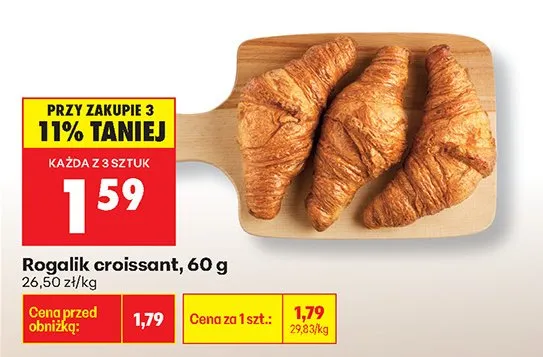 Rogalik croissant promocja w Biedronka