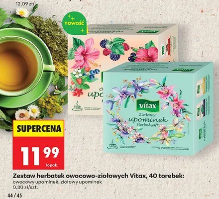 Zestaw herbatek owocowo-ziołowych Vitax promocja w Biedronka