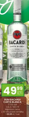 Rum Bacardi Carta Blanca promocja w Twój Market
