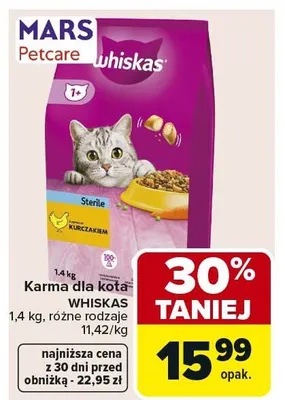 Karma dla kota kurczak i indyk z warzywami promocja w Carrefour Market