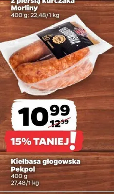 Kiełbasa głogowska Pekpol promocja w Netto