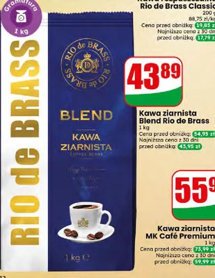 Kawa ziarnista Blend Rio De Brass promocja w Dino