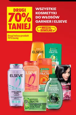 Kosmetyki do włosów Garnier i Elseve DRUGI -70% promocja w Biedronka